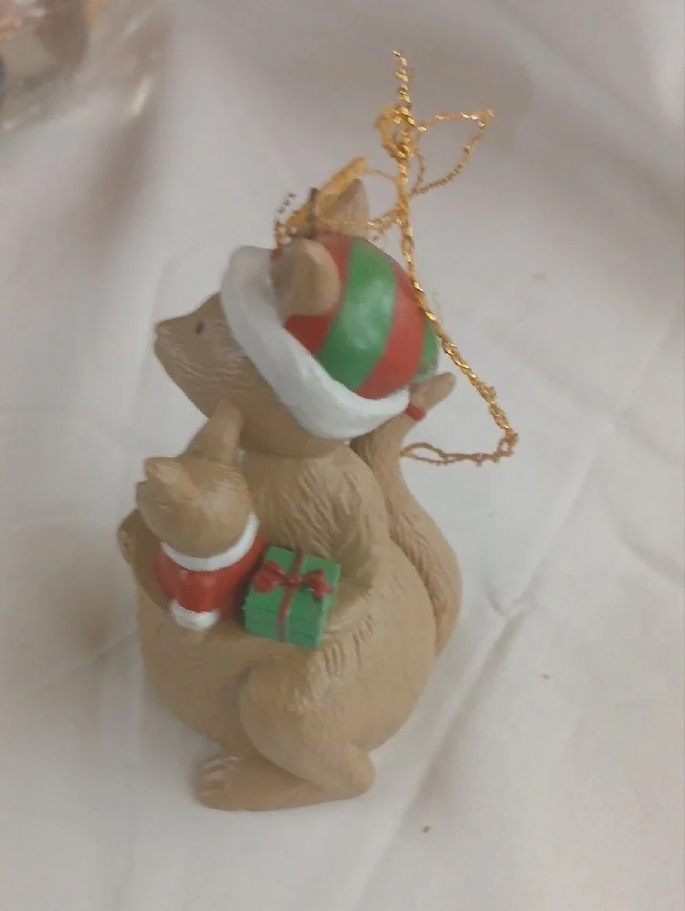 Holiday Kangaroo and Joey Ornament - Red & Green